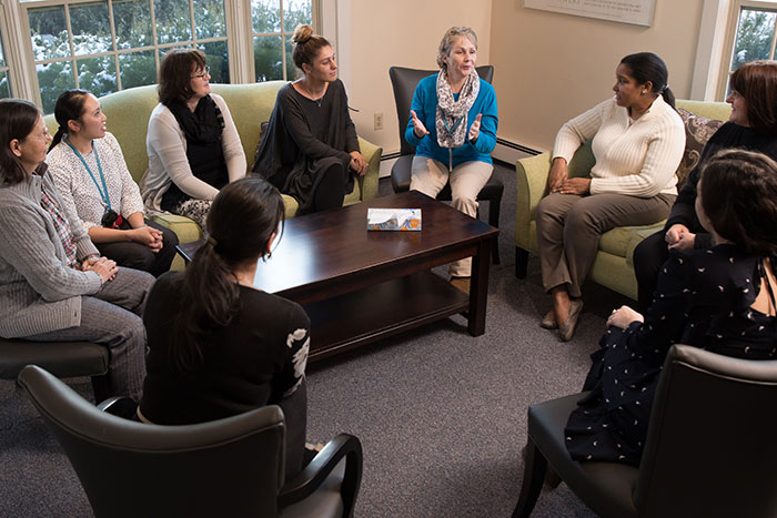 Women in group therapy