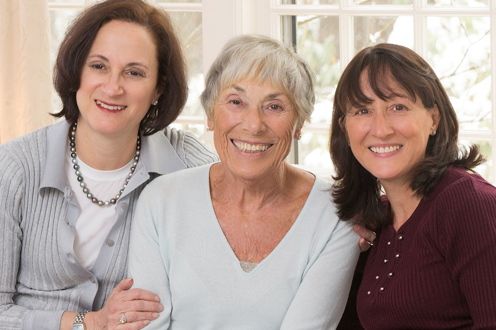 Betty Brudnick with her daughters