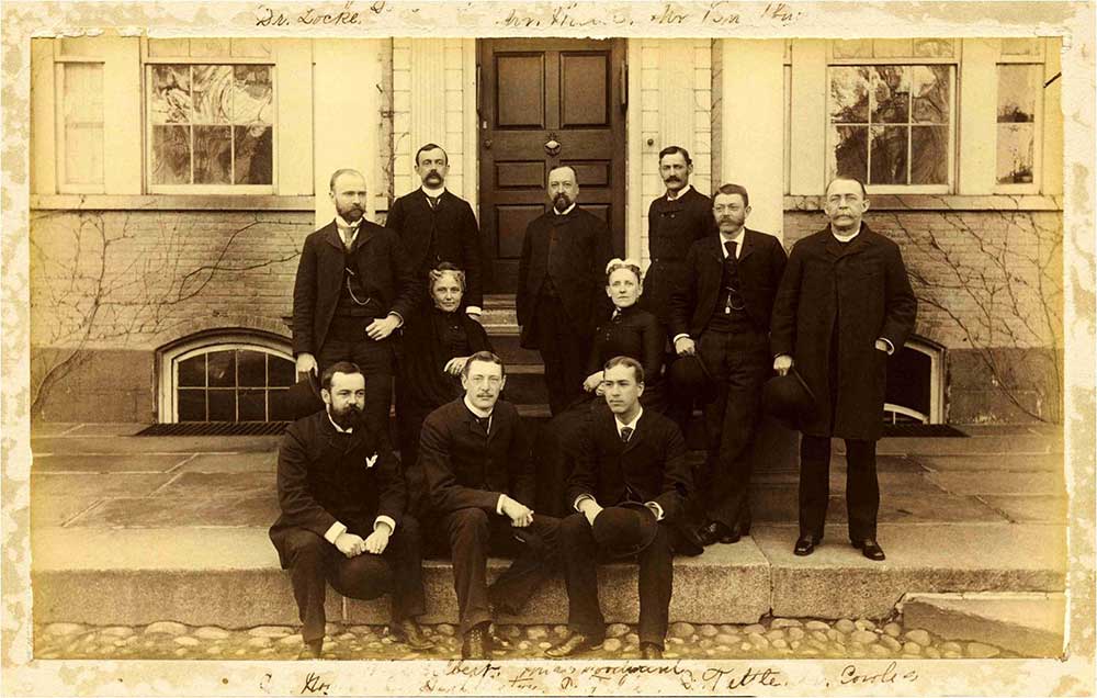 Vintage photo of McLean’s professional staff, circa 1891.