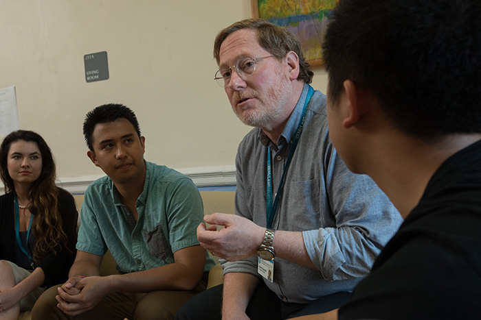 Dr. Alan Fruzzetti runs a boys group therapy session