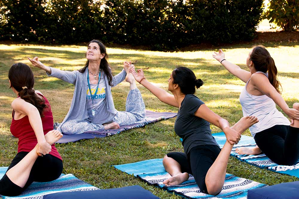 Yoga outside