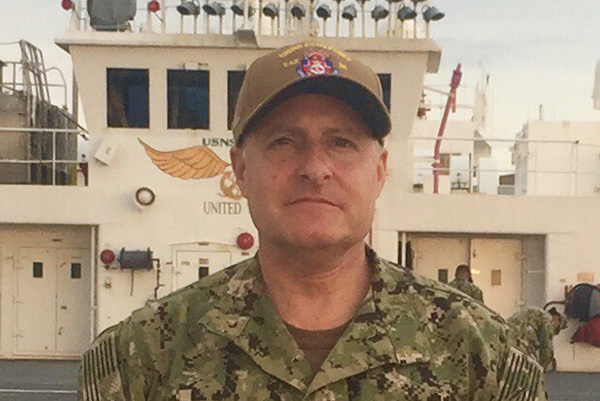 Dr. Joel Solomon aboard the USNS Comfort