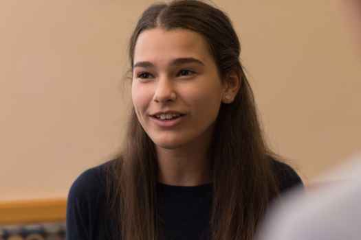 Young woman talking