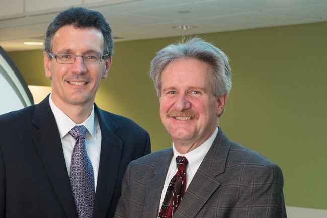 Dr. Diego Pizzagalli and Scott Lukas