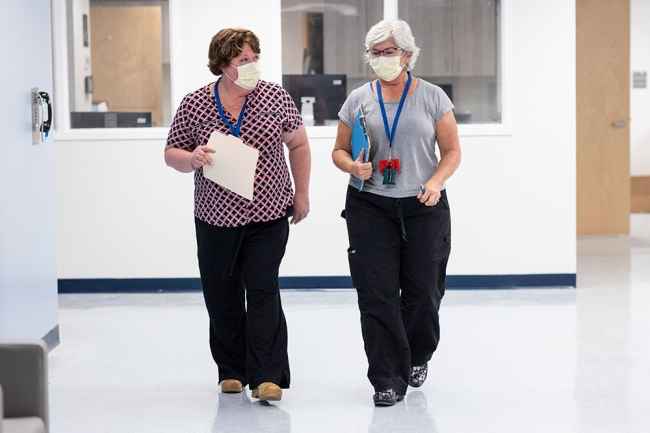 Nurses walking