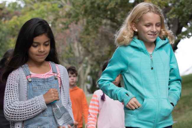 Children walking outside