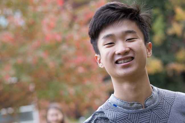 Teen boy outside