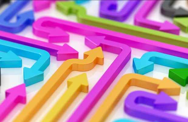 Colorful arrows in many directions