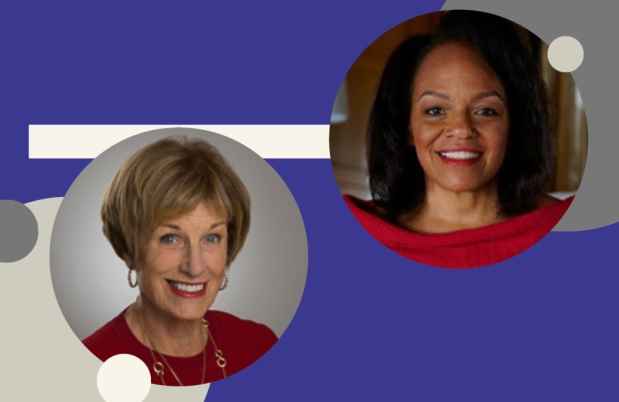 Photo of Valerie Mosley and Cathy E. Minehan