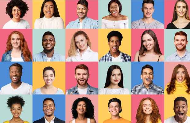 multiple cultural faces