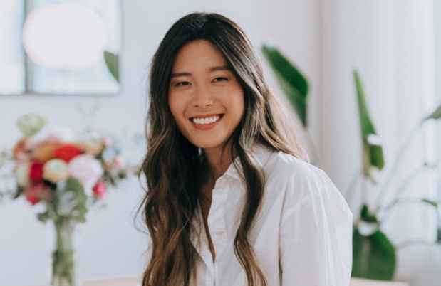 Woman smiling
