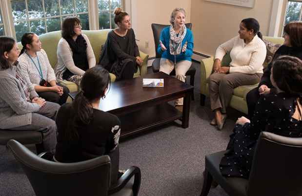 Women in group therapy