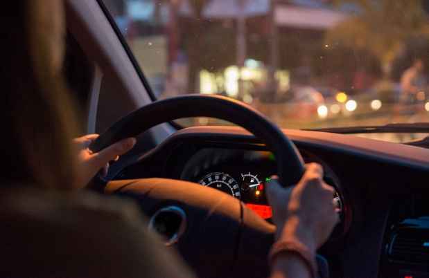 Stock image of driving car