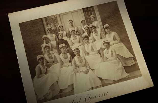 Historical photo of McLean’s first nursing class