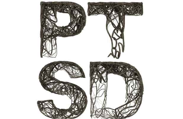 Stock image of the letters P T S D