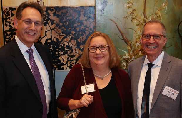 McLean President Scott L. Rauch (L) with Dr. Joseph Gold (R) and his wife Mindy Gold (C)