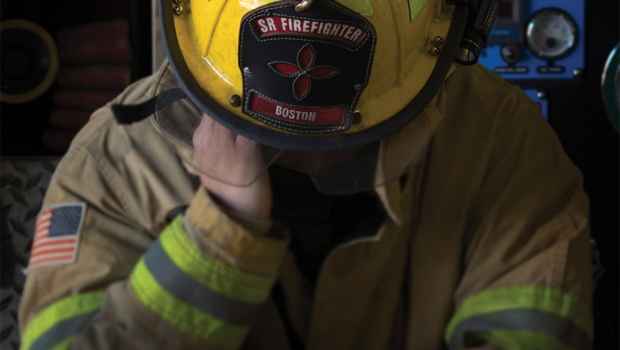 Firefighter in emotional distress